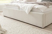 Stauraumbett >Malindi< Liegefläche 140x200 cm in Beige  - 156x120x233cm (BxHxT)