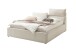Stauraumbett >Malindi< Liegefläche 140x200 cm in Beige  - 156x120x233cm (BxHxT)