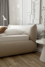 Stauraumbett >Fortello< Liegefläche 160x200 cm, in Cappuccino - 184x88x232 (BxHxT)