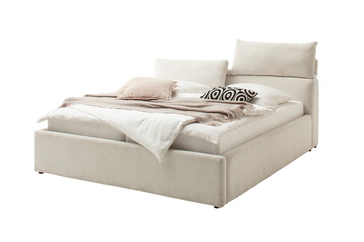 Stauraumbett >Malindi< 160x200 cm, in Beige - 176x120x233cm (BxHxT)