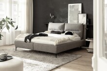 Stauraumbett >Auckland< in blaugrau - Liegefläche 180x200 cm, Stellmaß 210x116x242 (BxHxT)