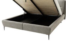 Stauraumbett >Auckland< in blaugrau - Liegefläche 180x200 cm, Stellmaß 210x116x242 (BxHxT)