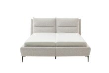 Stauraumbett >Auckland< Liegefläche 160x200 cm, in graubeige - 190x116x242 (BxHxT)