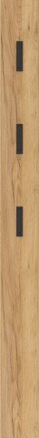 Garderobenleiste >UTAH< 3 Haken, Navarra-Eiche-Dekor - 15x170x3cm (BxHxT)