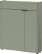Schuhkommode >GW-AMECA< 2 Türen, 1 Schub, Taupegrün / Navarra-Eiche-Dekor - 83x99x22cm (BxHxT)