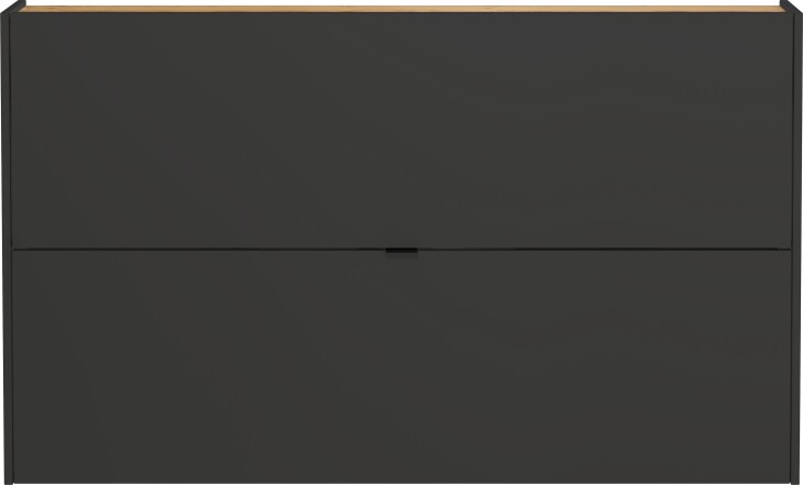 Hängeschuhschrank >GW-AMECA< Schuhkipper, Graphit/Navarra-Eiche-Dekor - 140x83x18 (BxHxT)