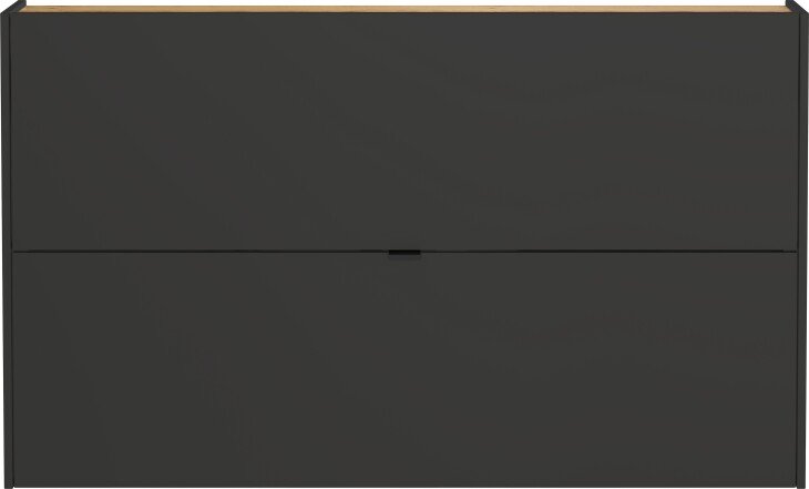 Hängeschuhschrank >GW-AMECA< Schuhkipper, Graphit/Navarra-Eiche-Dekor - 140x83x18 (BxHxT)