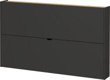 Hängeschuhschrank >GW-AMECA< Schuhkipper, Graphit/Navarra-Eiche-Dekor - 140x83x18 (BxHxT)