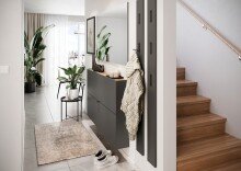 Hängeschuhschrank >GW-AMECA< Schuhkipper, Graphit/Navarra-Eiche-Dekor - 140x83x18 (BxHxT)