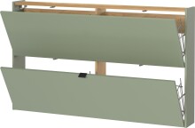 Hängeschuhschrank >GW-AMECA< Schuhkipper, Taupegrün/Navarra-Eiche-Dekor - 140x83x18cm (BxHxT)