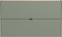 Hängeschuhschrank >GW-AMECA< Schuhkipper, Taupegrün/Navarra-Eiche-Dekor - 140x83x18cm (BxHxT)