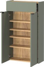 Schuhschrank >GW-AMECA< hängend / stehend, Taupegrün/ Navarra-Eiche-Dekor - 56x97x22cm (BxHxT)
