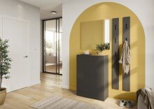 Garderobenspiegel >2791< Trägerplatte Graphit - 75x80x3cm (BxHxT)