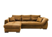 Polsterecke >Felicia< Schlaffunktion, Stauraum, Cord gold - 302x89x188cm (BxHxT)