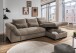Polsterecke >Felicia< Schlaffunktion, Stauraum, Cord grau-braun - 302x89x188cm (BxHxT)