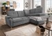 Ecksofa >Elli< Schlaffunktion, Stauraum, 2 Kopfstützen, grau - 264x92x180cm (BxHxT)