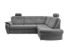 Ecksofa >Elli< Schlaffunktion, Stauraum, 2 Kopfstützen, grau - 264x92x180cm (BxHxT)