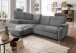 Ecksofa >Elli< Schlaffunktion, Stauraum, 2 Kopfstützen, grau - 264x92x180cm (BxHxT)