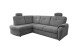 Ecksofa >Elli< Schlaffunktion, Stauraum, 2 Kopfstützen, grau - 264x92x180cm (BxHxT)