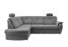Ecksofa >Elli< Schlaffunktion, Stauraum, 2 Kopfstützen, grau - 264x92x180cm (BxHxT)