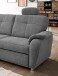 Ecksofa >Elli< Schlaffunktion, Stauraum, 2 Kopfstützen, grau - 264x92x180cm (BxHxT)