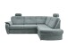 Ecksofa >Elli< Schlaffunktion, Stauraum, 2 Kopfstützen, mint - 264x92x180cm (BxHxT)