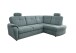 Ecksofa >Elli< Schlaffunktion, Stauraum, 2 Kopfstützen, mint - 264x92x180cm (BxHxT)