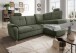 Ecksofa >Elli< Schlaffunktion, Stauraum, Kopfstützen, moosgrün - 264x92x180cm (BxHxT)