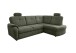 Ecksofa >Elli< Schlaffunktion, Stauraum, Kopfstützen, moosgrün - 264x92x180cm (BxHxT)