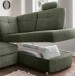 Ecksofa >Elli< Schlaffunktion, Stauraum, Kopfstützen, moosgrün - 264x92x180cm (BxHxT)