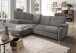 Ecksofa >Elli< Schlaffunktion, Stauraum, Kopfstützen, grau-braun - 264x92x180cm BxHxT