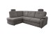Ecksofa >Elli< Schlaffunktion, Stauraum, Kopfstützen, grau-braun - 264x92x180cm BxHxT