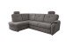 Ecksofa >Elli< Schlaffunktion, Stauraum, Kopfstützen, grau-braun - 264x92x180cm BxHxT