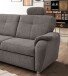 Ecksofa >Elli< Schlaffunktion, Stauraum, Kopfstützen, grau-braun - 264x92x180cm BxHxT