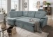 Ecksofa >Elli< Schlaffunktion, Stauraum, 2 Kopfstützen, mint - 264x92x180cm (BxHxT)