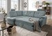 Ecksofa >Elli< Schlaffunktion, Stauraum, 2 Kopfstützen, mint - 264x92x180cm (BxHxT)