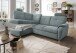 Ecksofa >Elli< Schlaffunktion, Stauraum, 2 Kopfstützen, mint - 264x92x180cm (BxHxT)