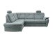 Ecksofa >Elli< Schlaffunktion, Stauraum, 2 Kopfstützen, mint - 264x92x180cm (BxHxT)