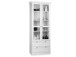 Vitrine >Landsted< in Weiß - 80x200x45cm (BxHxT)
