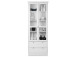 Vitrine >Landsted< in Weiß - 80x200x45cm (BxHxT)