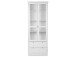 Vitrine >Landsted< in Weiß - 80x200x45cm (BxHxT)