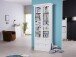 Vitrine >Landsted< in Weiß - 80x200x45cm (BxHxT)