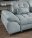 Polsterecke >Devland< Schlaffunktion, Stauraum, Cord Aqua - 273x105x189cm (BxHxT)