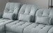 Polsterecke >Devland< Schlaffunktion, Stauraum, Cord Aqua - 273x105x189cm (BxHxT)