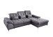 Polsterecke >Devland< Schlaffunktion, Kopfteilverstellung, Cord grau - 273x105x189cm (BxHxT)