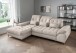 Polsterecke >Devland< Schlaffunktion, Kopfteilverstellung, Cord beige - 273x105x189cm BxHxT