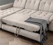 Polsterecke >Devland< Schlaffunktion, Kopfteilverstellung, Cord beige - 273x105x189cm BxHxT