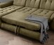 Polsterecke >Devland< Schlaffunktion, Kopfteilverstellung, Cord olive - 273x105x189cm BxHxT