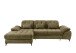 Polsterecke >Devland< Schlaffunktion, Kopfteilverstellung, Cord olive - 273x105x189cm BxHxT
