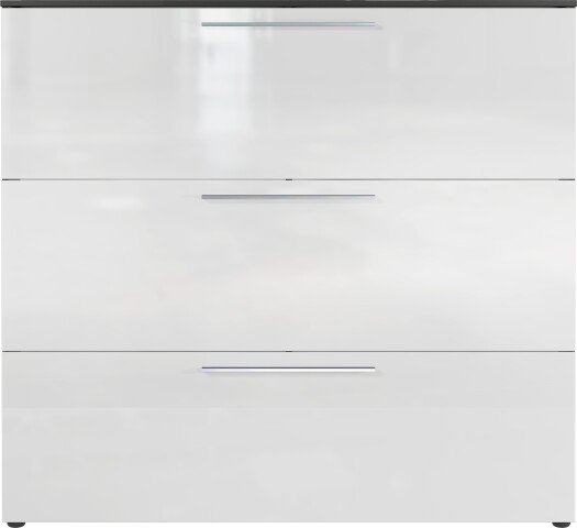 Schuhkipper >GW-ASTONA< 3 Klappen, Graphit/Weiß - 140x129x20cm (BxHxT)